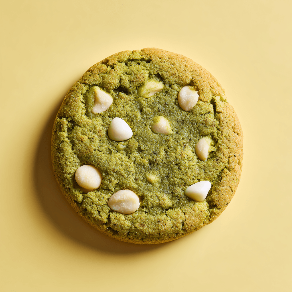 Matcha-Cookies mit weißer Schokolade